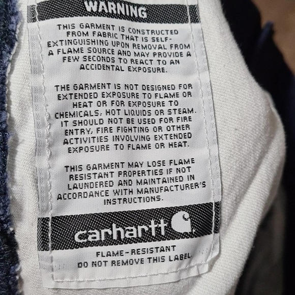 Carhartt‎ Blue Jeans Flame Resistant 34x30 NWT - Picture 8 of 10